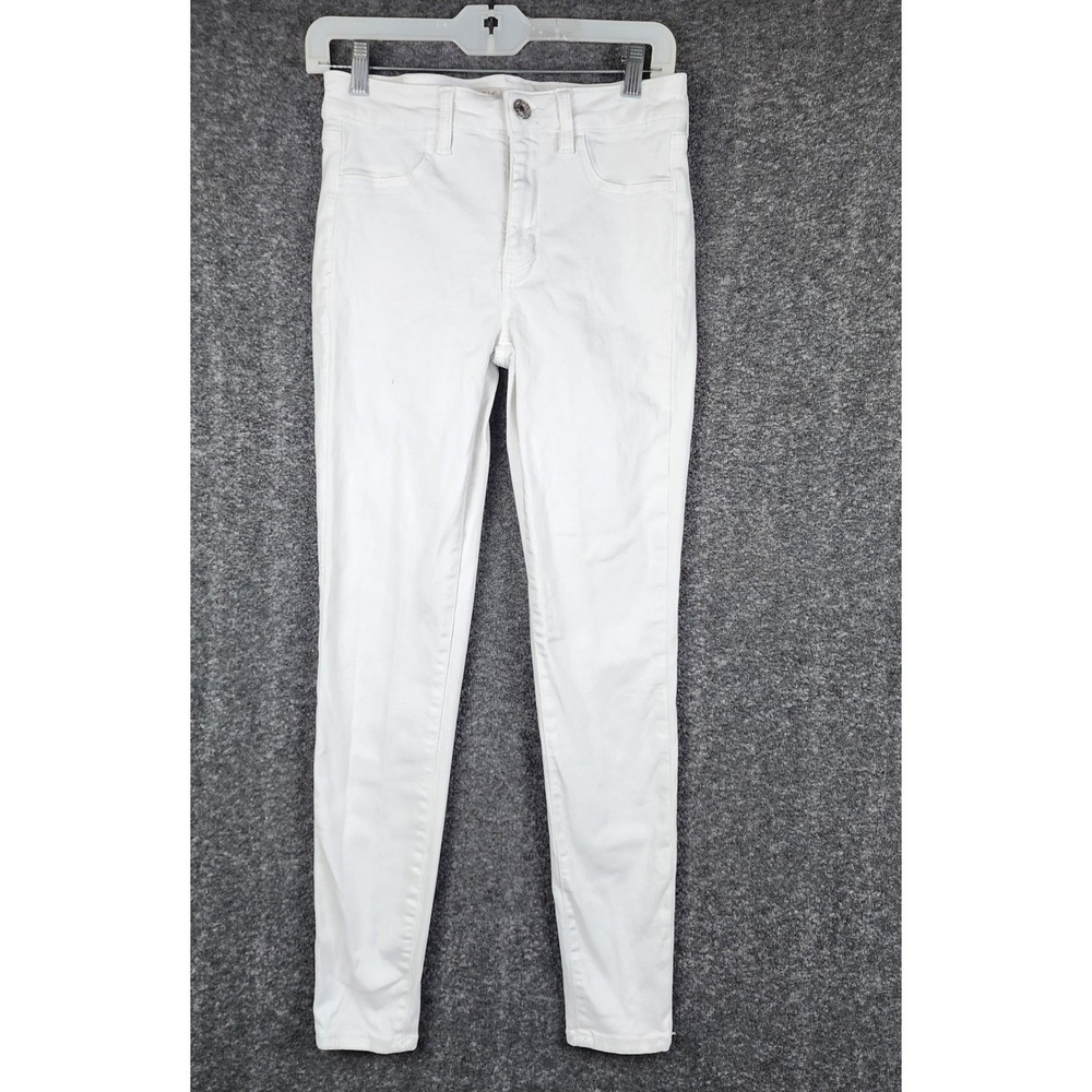 American Eagle Next Level Stretch Hi-Rise Jegging Womens 4 White High Waisted
